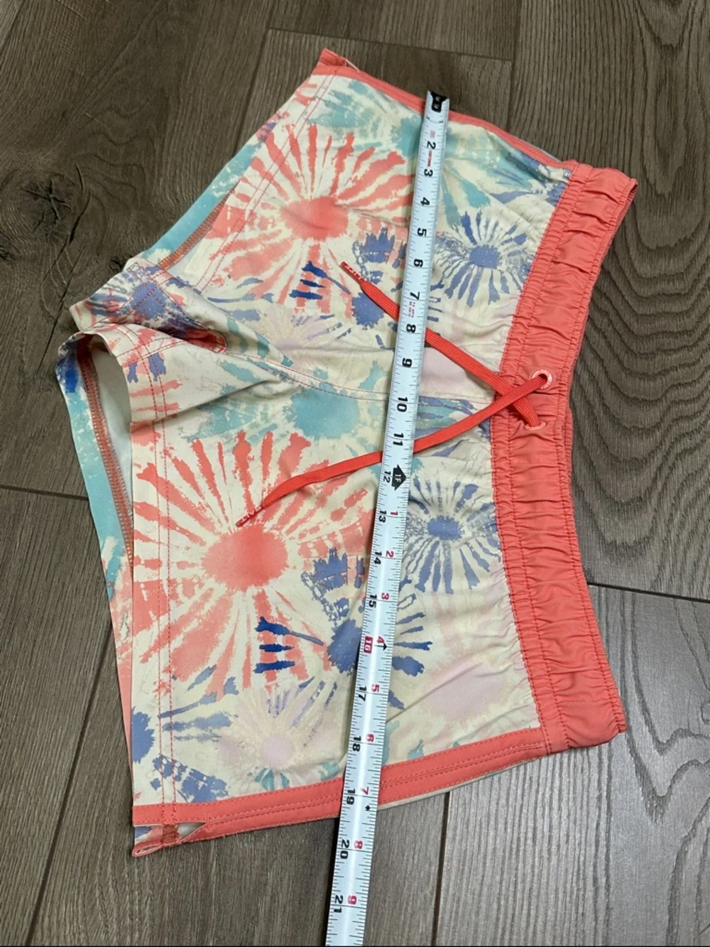 Salt Life Peace Maker Volley Surf Swim Board Shorts Tie Dye Orange Blue Medium